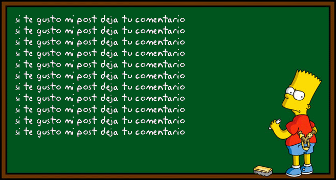 Escribe en la pizarra de bart lo que quieras