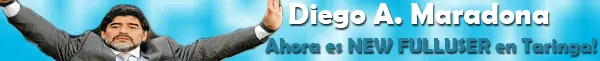 Diego Maradona es New Full User en Taringa!