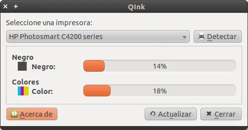Ver los niveles de tinta de tu impresora con Qink
