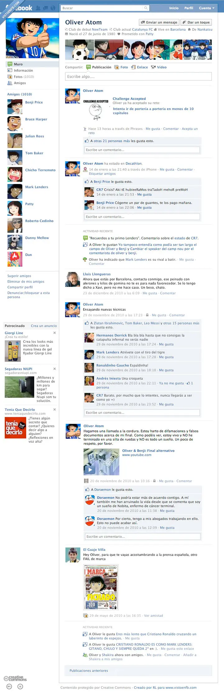 El facebook de Oliver Atom