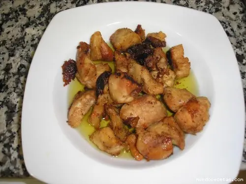 Receta --- Conejo al ajillo