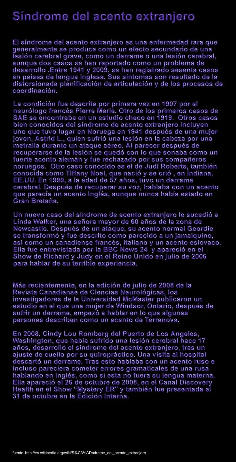 Síndrome del acento extranjero