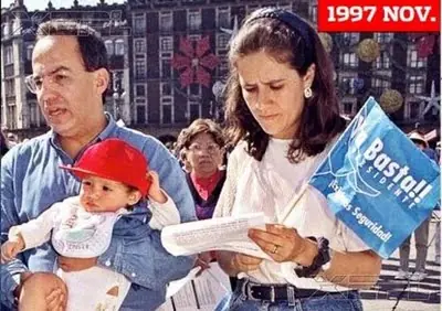 Felipe Calderón también marchaba por la paz