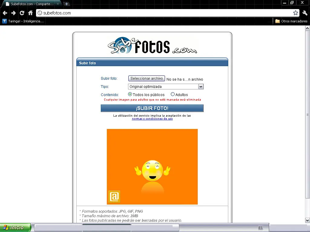 Como Subir Imagenes a SubeFotos e Insertarlas en T!