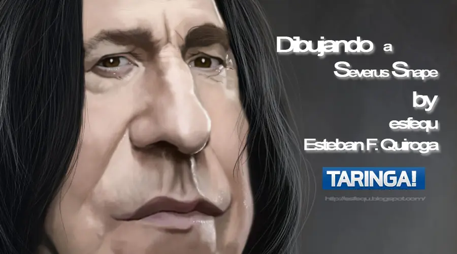 Mi Dibujo de Severus Snape Taringuero! Caricatura Digital