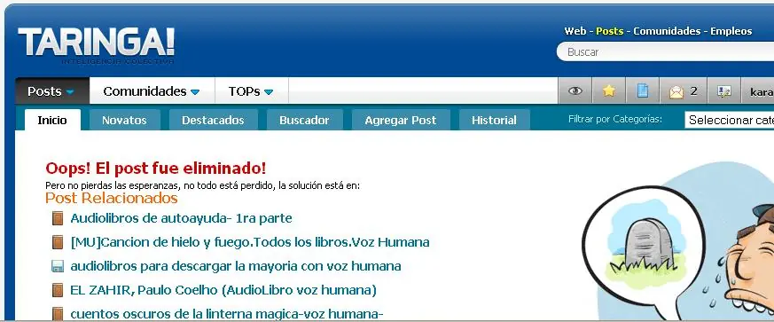 No se podrá descargar libros desde Taringa