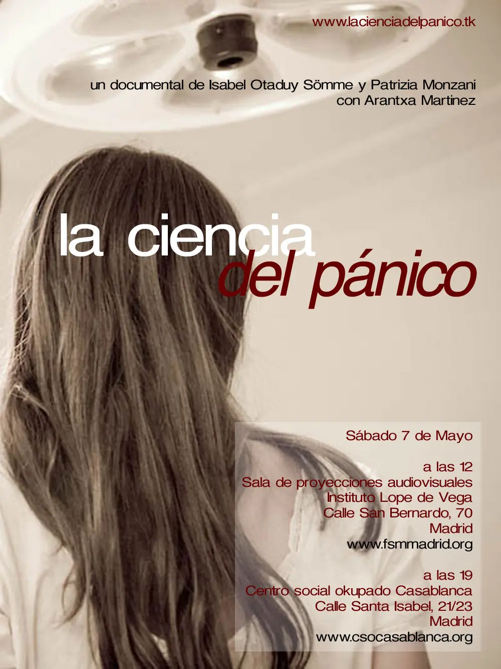 Estreno de "LA CIENCIA DEL PÁNICO", documental di