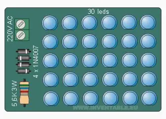 30 LEDs con 220V