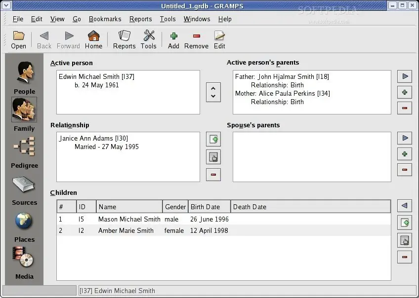 GRAMPS 3.2.6 Crea tu árbol genealógico en Ubuntu