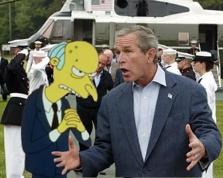 Bush al fin llega al infierno.