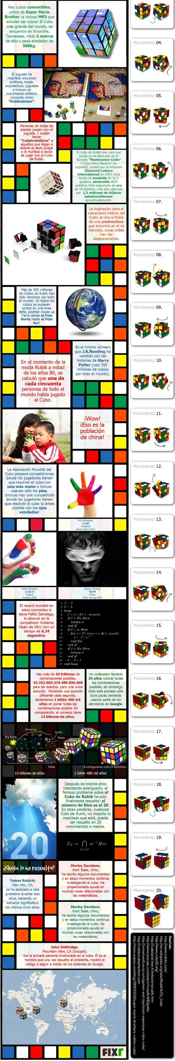 Arma cubo rubik en 20 movimientos