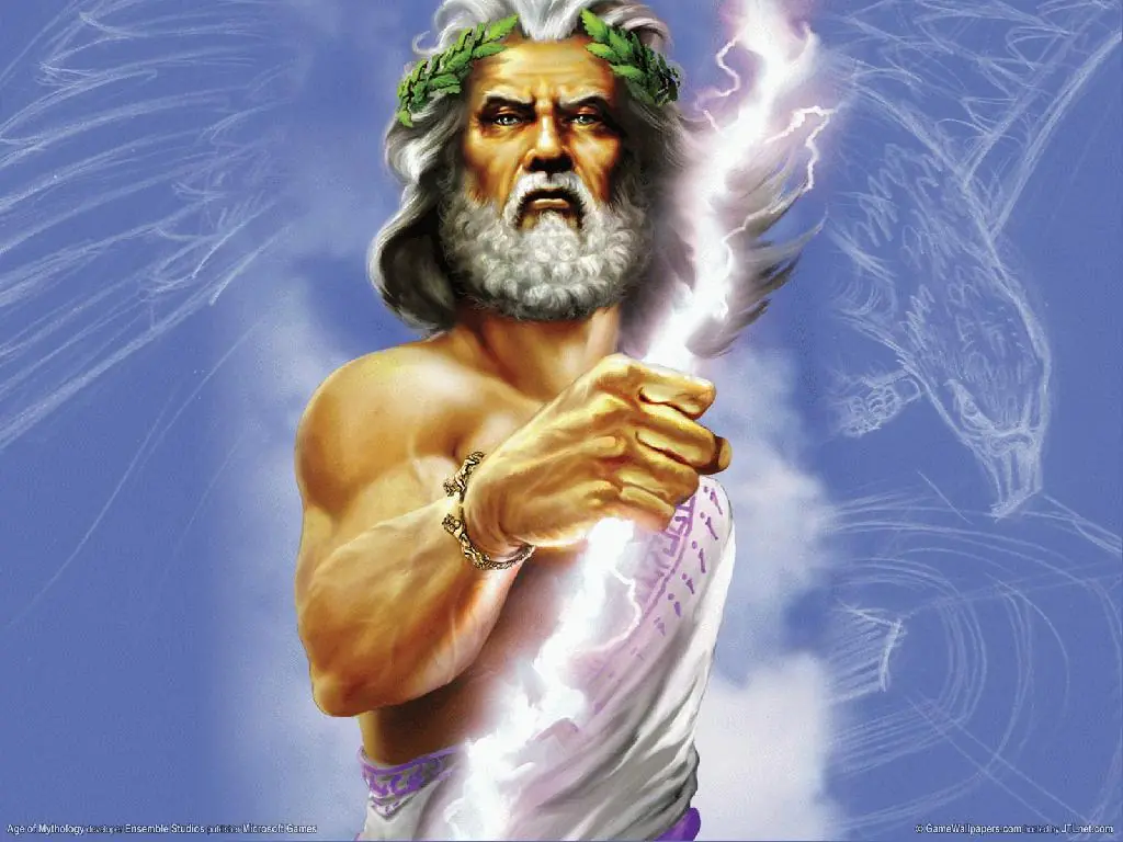 La historia de Zeus, dios del rayo.