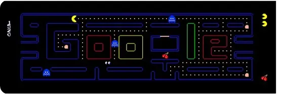 Pac-Man 30 Aniversario celebrando.