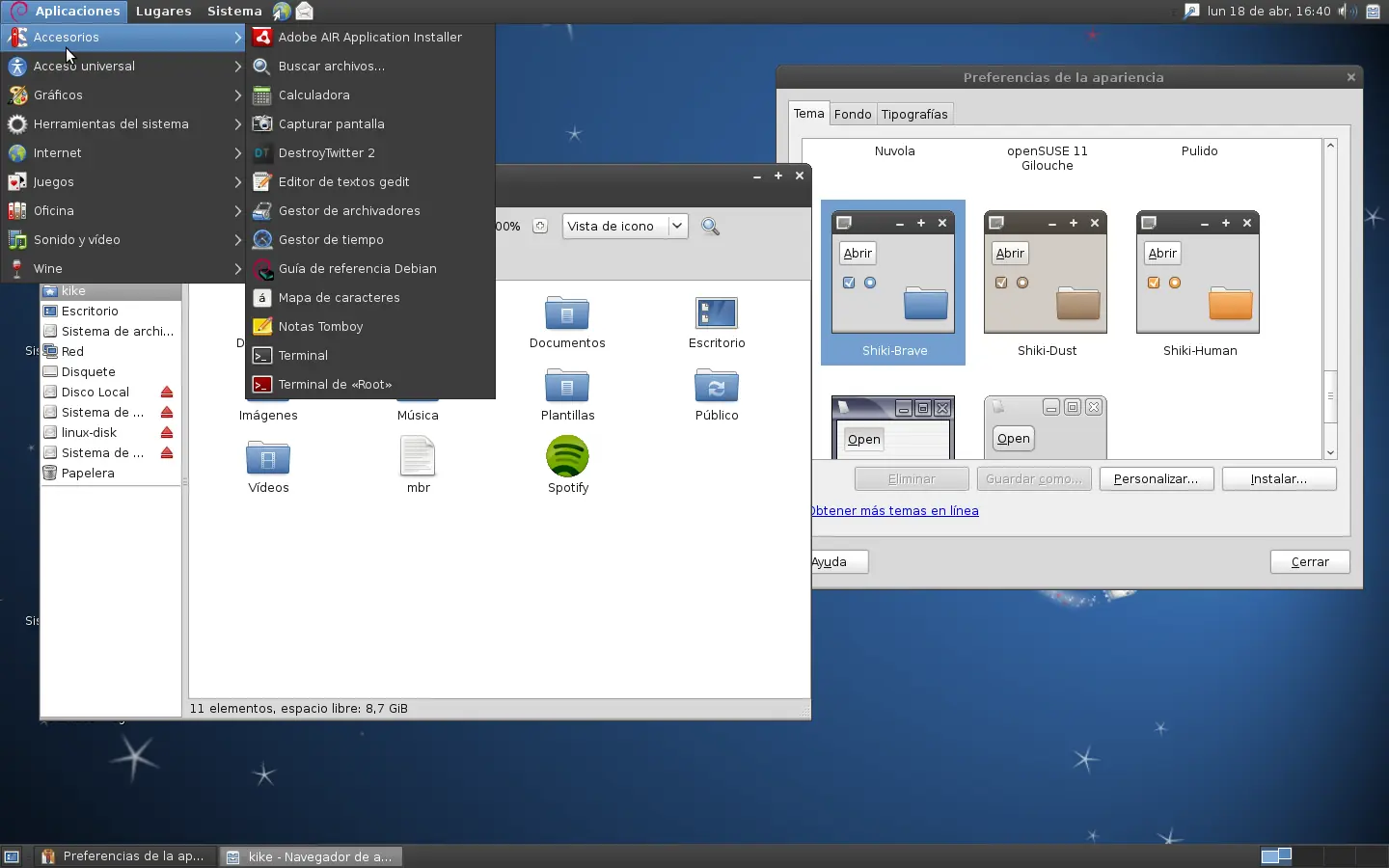 3 Temas para Debian Squeeze