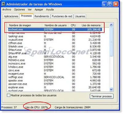 Solucion al Consumo de CPU ( Svhost)