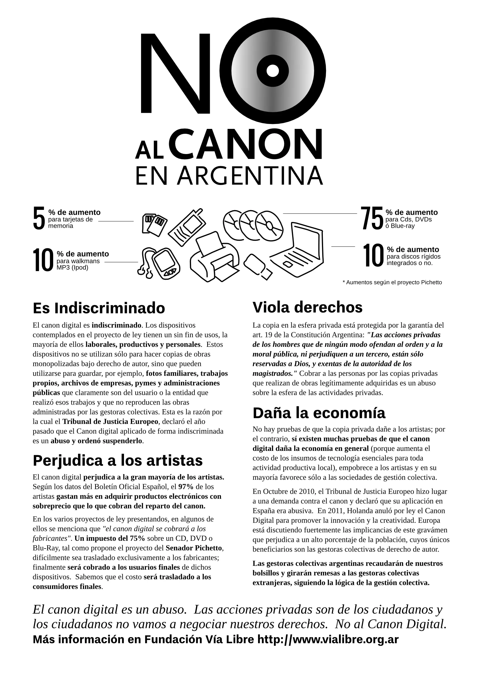 Movilizacion Taringuera en Argentina contra el canon digital