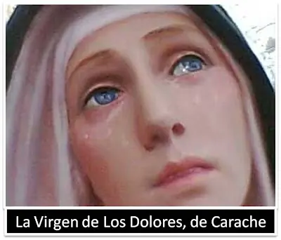 Conmocion en Carache Venezuela por virgenes llorosas