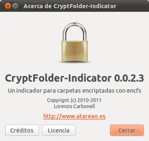 Liberado CryptFolder-Indicator 0.0.2.3 para importadores