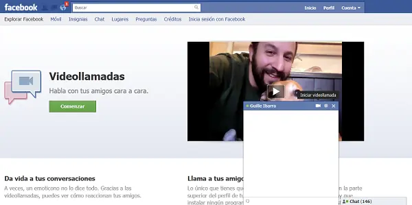 Como activar las Videollamadas en Facebook
