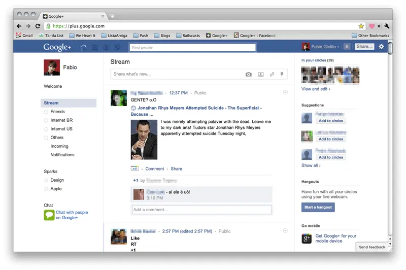 [ Google+ ] Darle estilo de Facebook