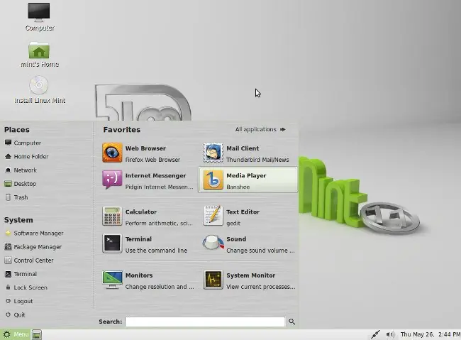 Linux Mint 11 sin Unity