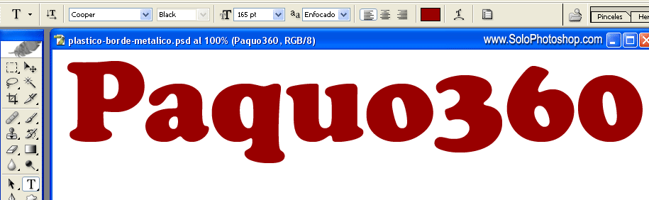 Efecto de Texto de Plástico con borde Metálico - PhotoShop