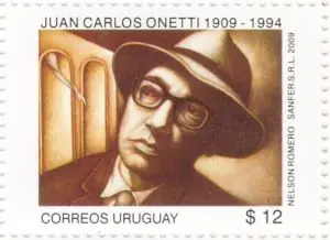 Estampilla de Juan Carlos Onetti en Uruguay
