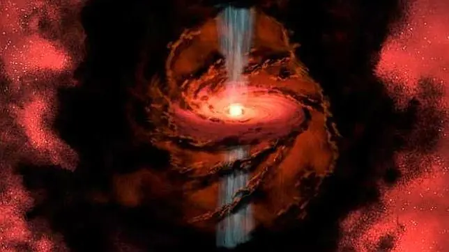 Descubren una estrella que dispara chorros de agua...