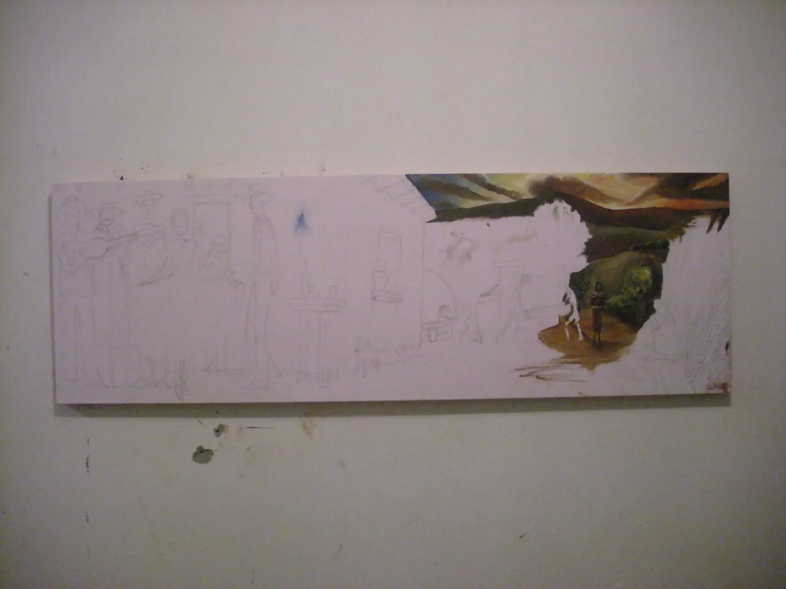 pintura al oleo "panoramica huasteca"
