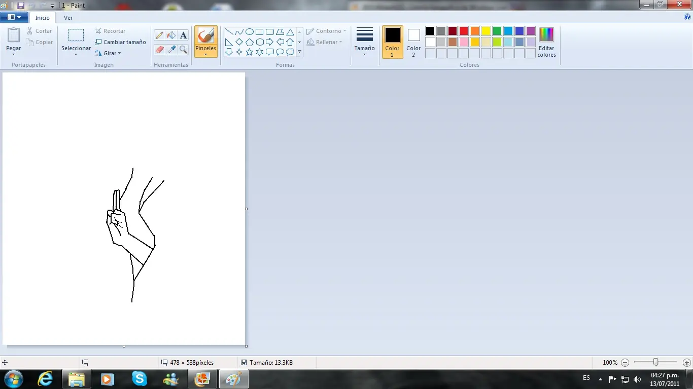 Mi dibujo de Itachi en Paint