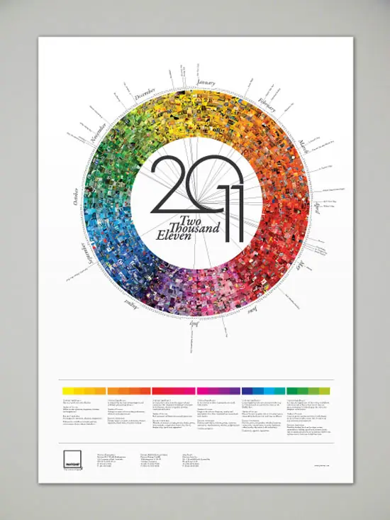 Calendario Pantone 2011