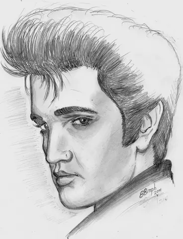 Elvis, retrato a lapiz