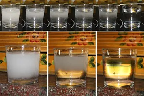 agua blanca de un grifo