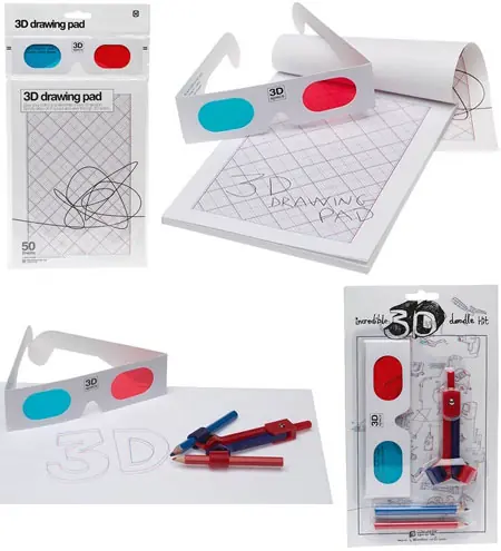 Como dibujar un dibujo en 3D anaglifico