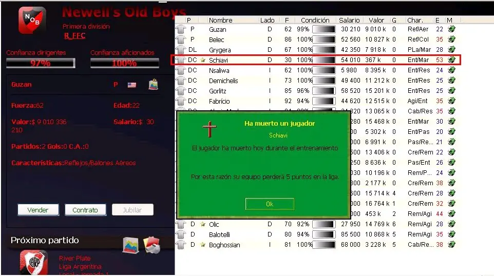 Fail de Cyberfoot - Flaco Schavi