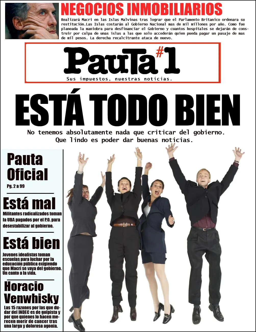 Salió Pauta Nº1 , tiembla Página 12!
