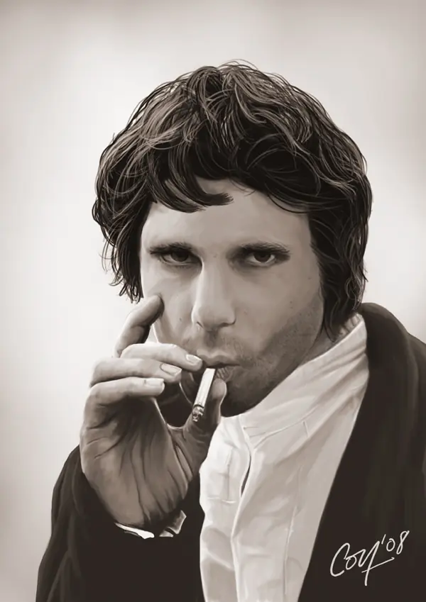 Jim Morrison (pintura Digital Mía, Cova)
