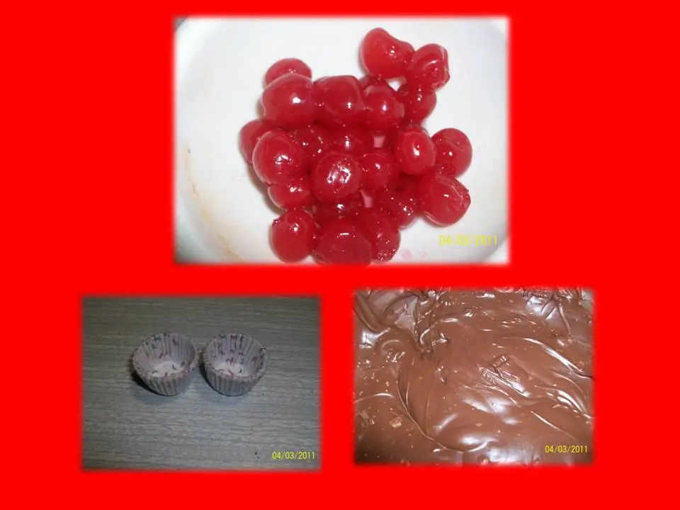 Cerezas al marrasquino bañadas en chocolate