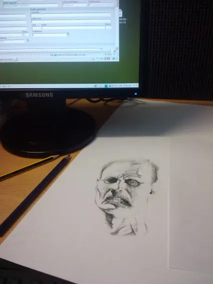 Otro dibu en mi laburo