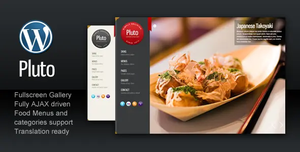 Pluto Cafe and Restaurant Plantilla para Wordpress