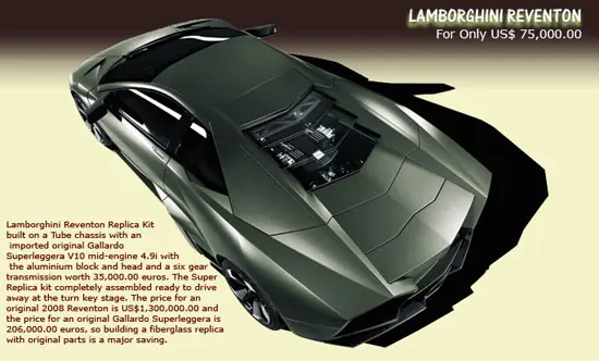 Réplica de Lamborghini Reventón