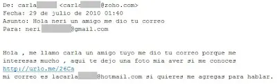 Hola, un amigo me dio tu correo (phishing de Gmail)