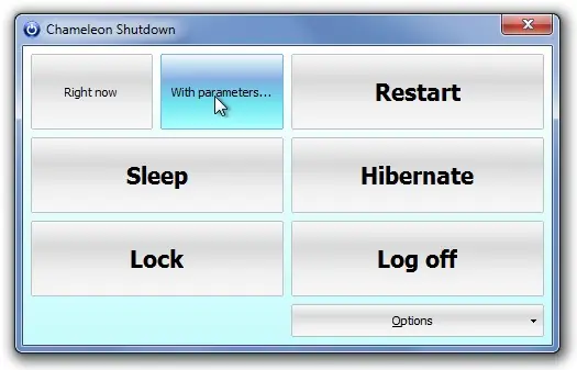 Apagar o reiniciar Windows con parámetros avanzados