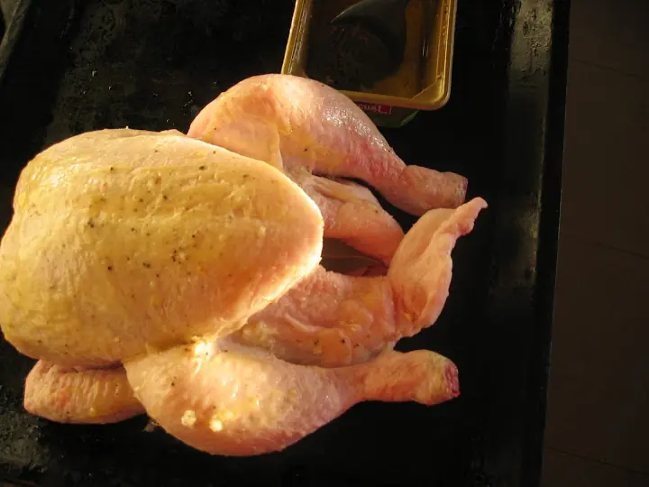 Pollo al horno con sabor al spiedo