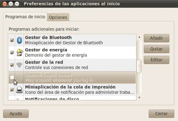 Cómo configurar los sonidos reproducidos al inicio en GNOME