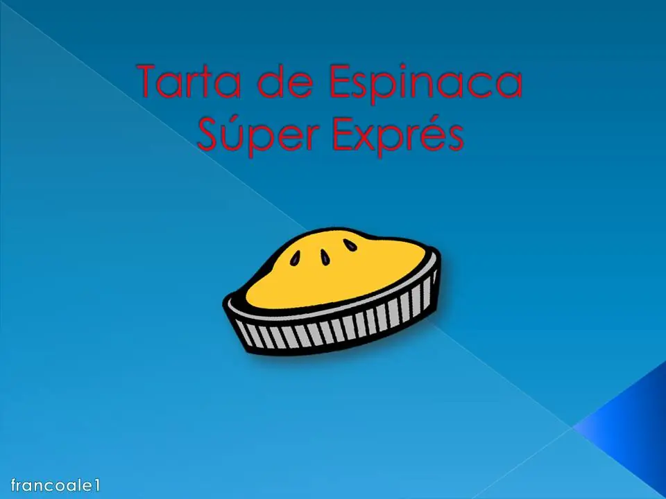 Tarta de Espinaca - Super Expres - Fotoreceta