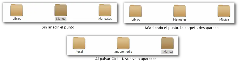 Cómo ocultar un archivo o carpeta en Ubuntu/GNOME