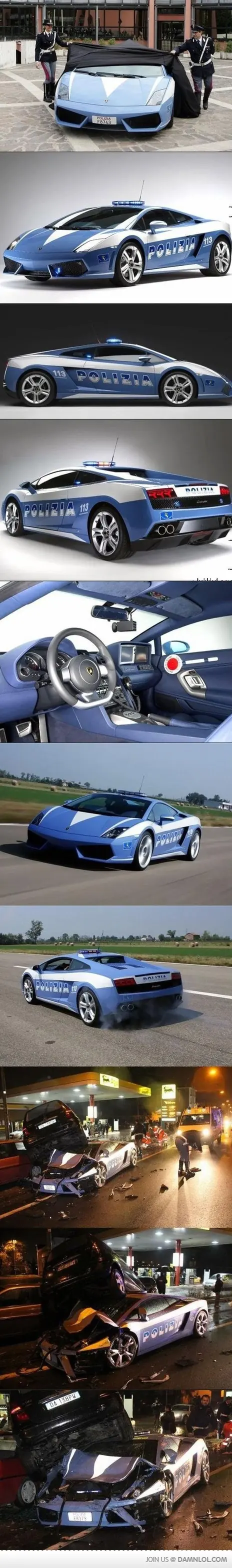 El nuevo Lamborghini de la Policia Italiana
