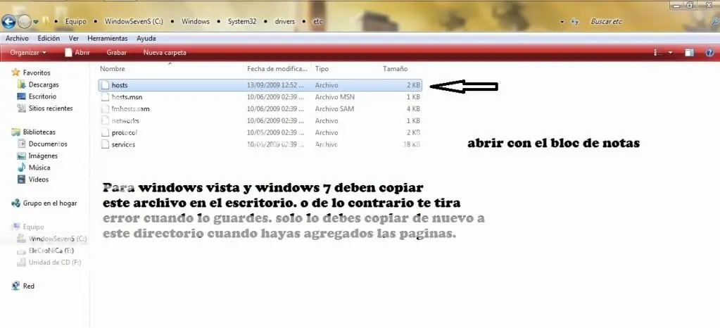 acelera las paginas con el archivo hosts
