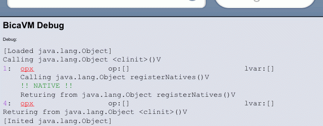 Bicavm: una máquina virtual de java escrita en javascript